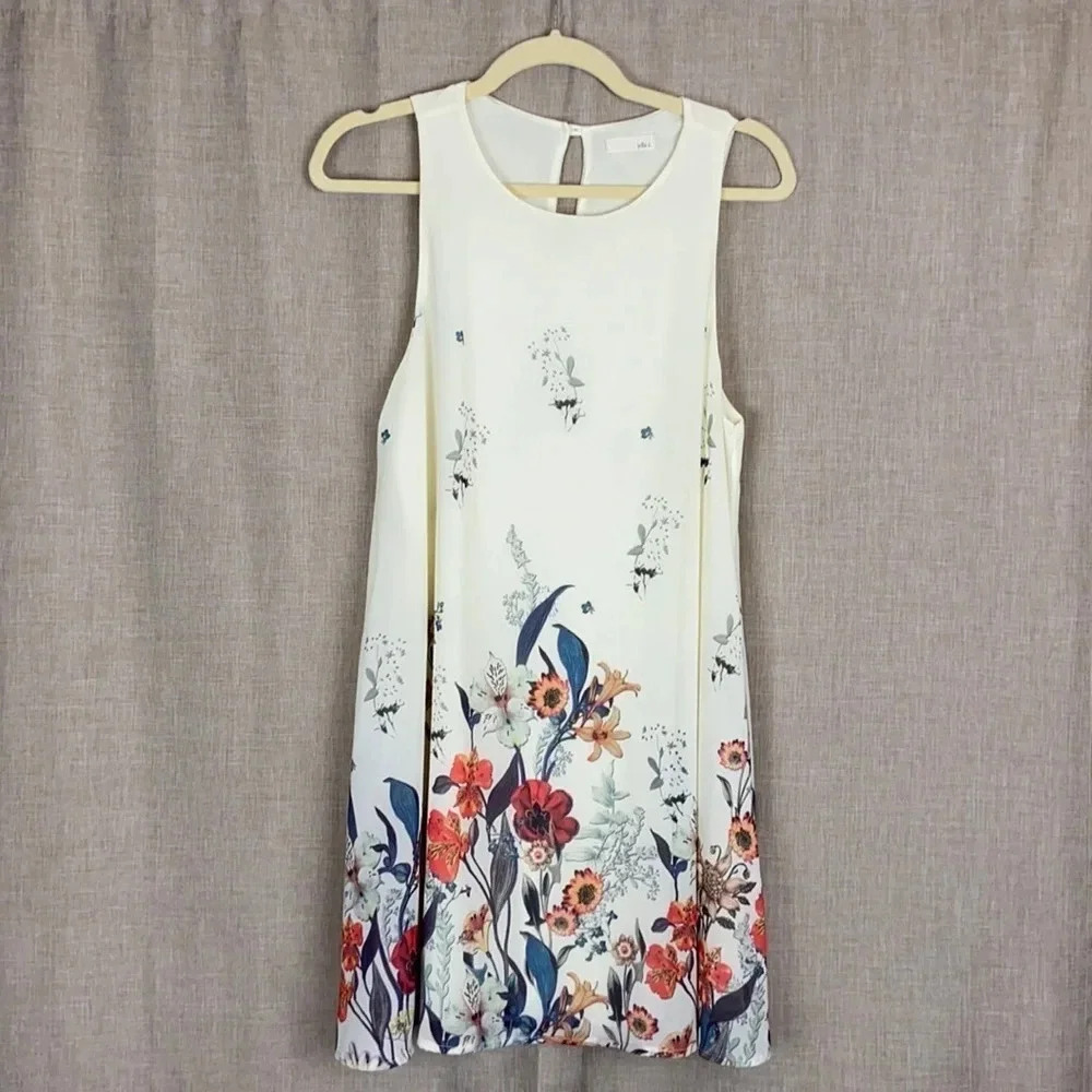 Jella‎ C Women’s M Lightweight Floral Print Lined Sleeveless Flowy Dress